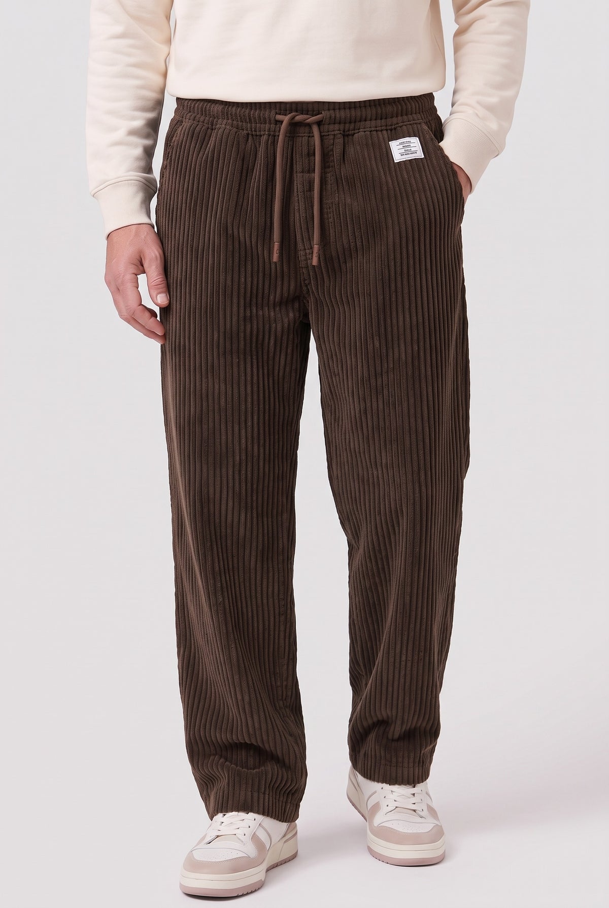 Men’s Trousers | Corduroy Wide-Leg - Brown