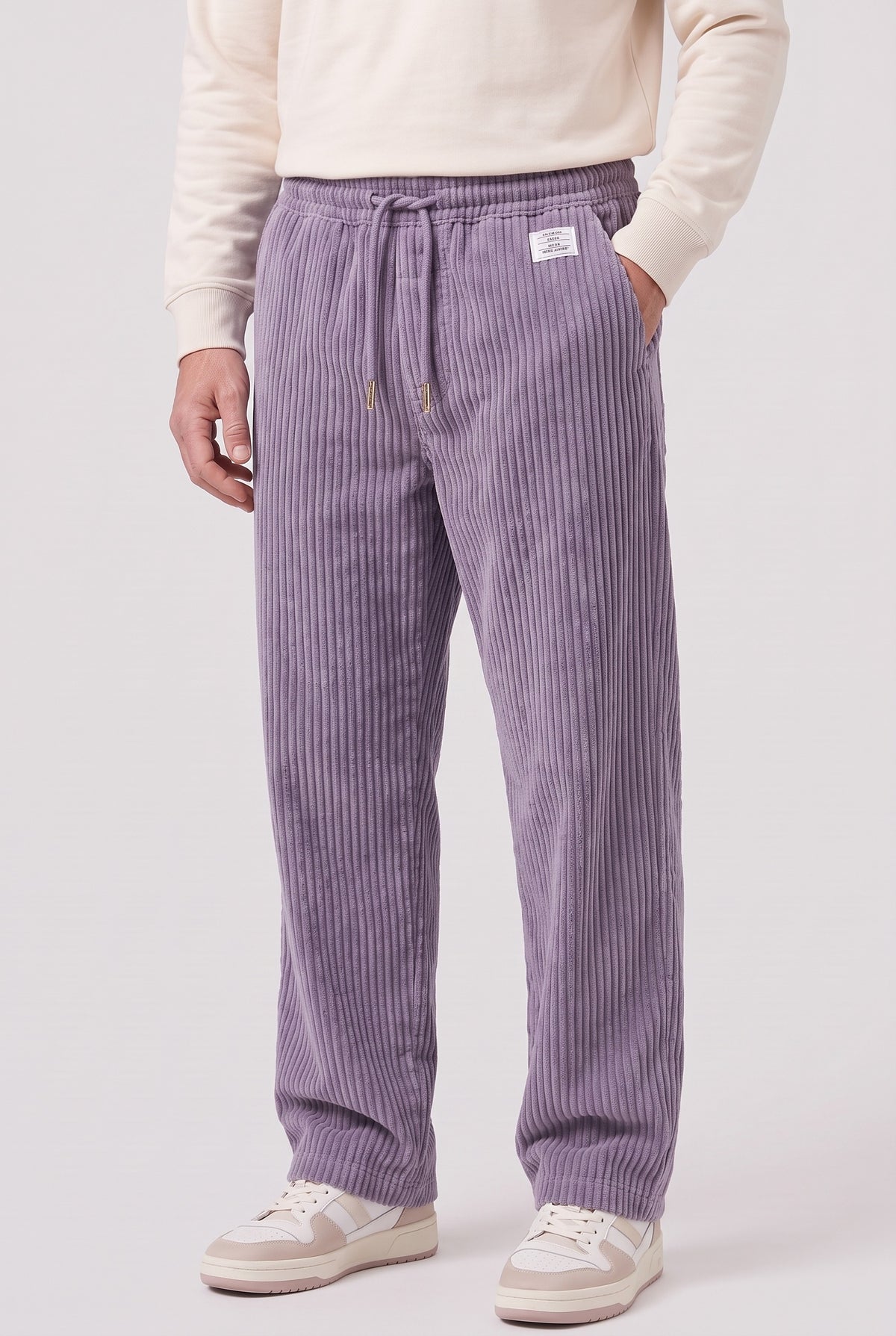 Men’s Trousers | Corduroy Wide-Leg - Purple