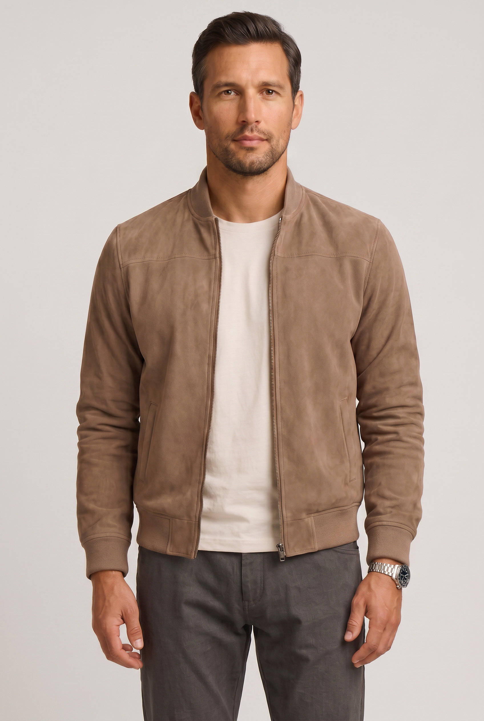 Men's Bomber Jacket | Casual Zipper-1