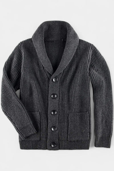 Men's Cardigan | Button Shawl Collar - 2