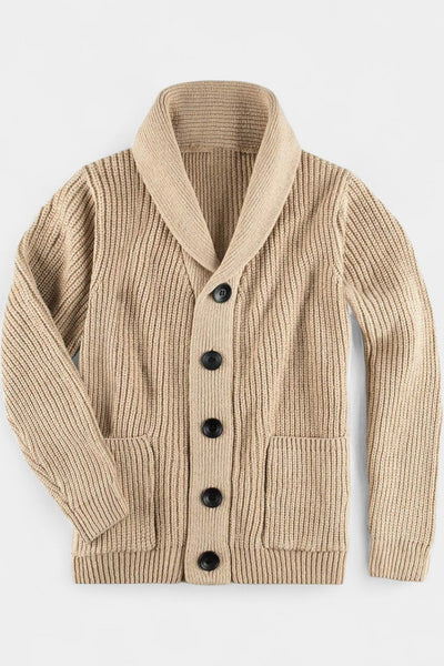 Men's Cardigan | Button Shawl Collar - 3