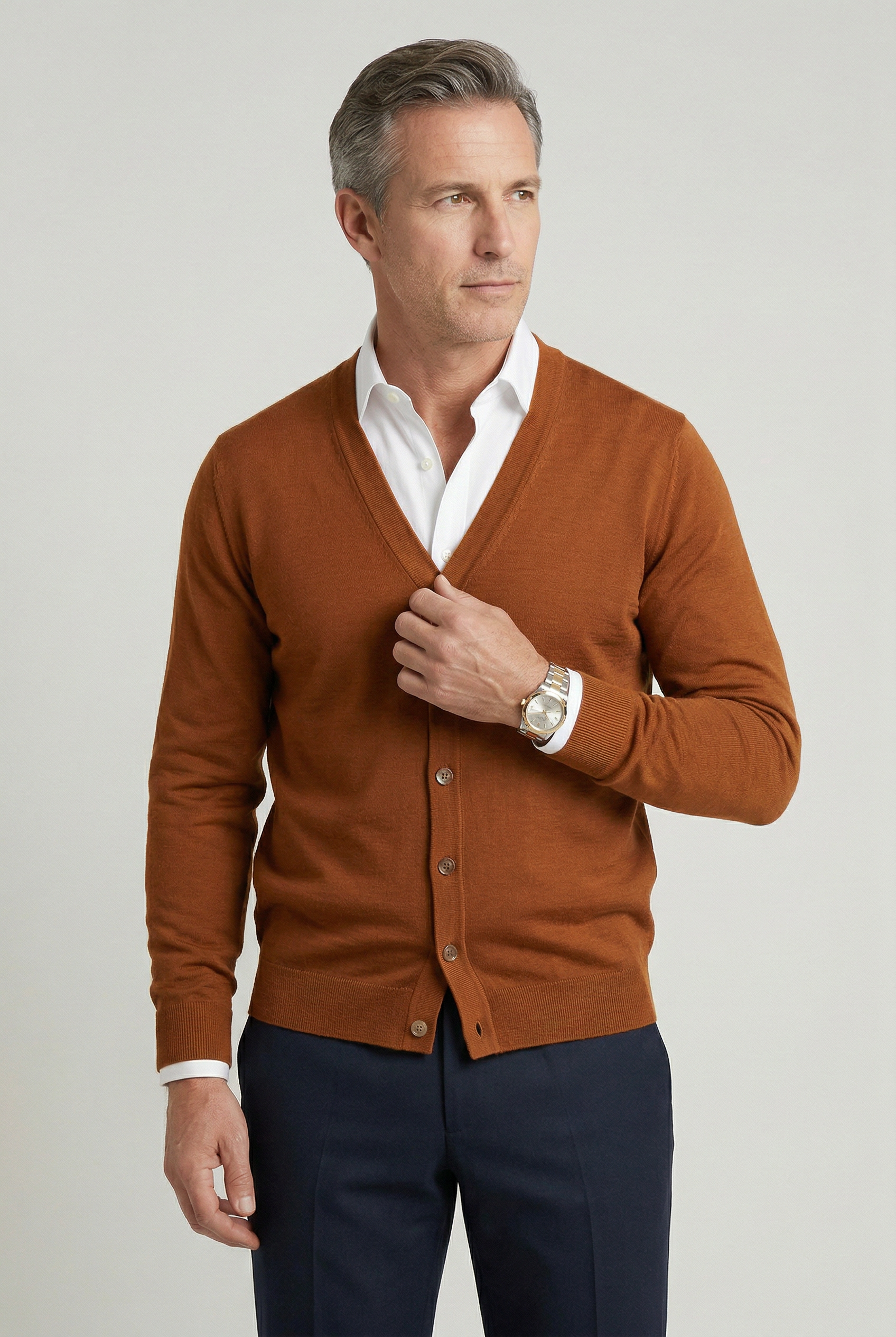 Men’s Cardigan | Button V Neck - 5