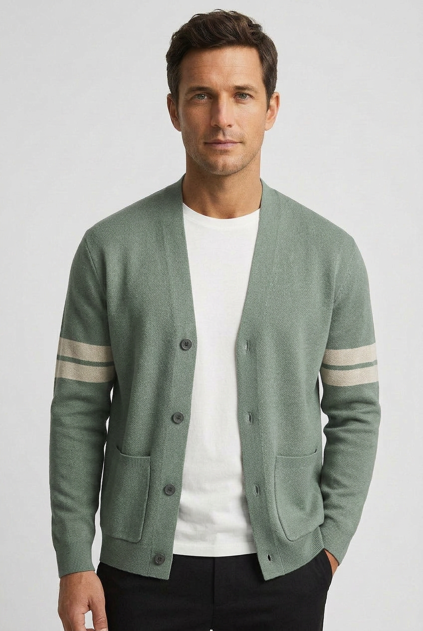Men’s Cardigan | Lightweight Knit with Front Pockets - 1