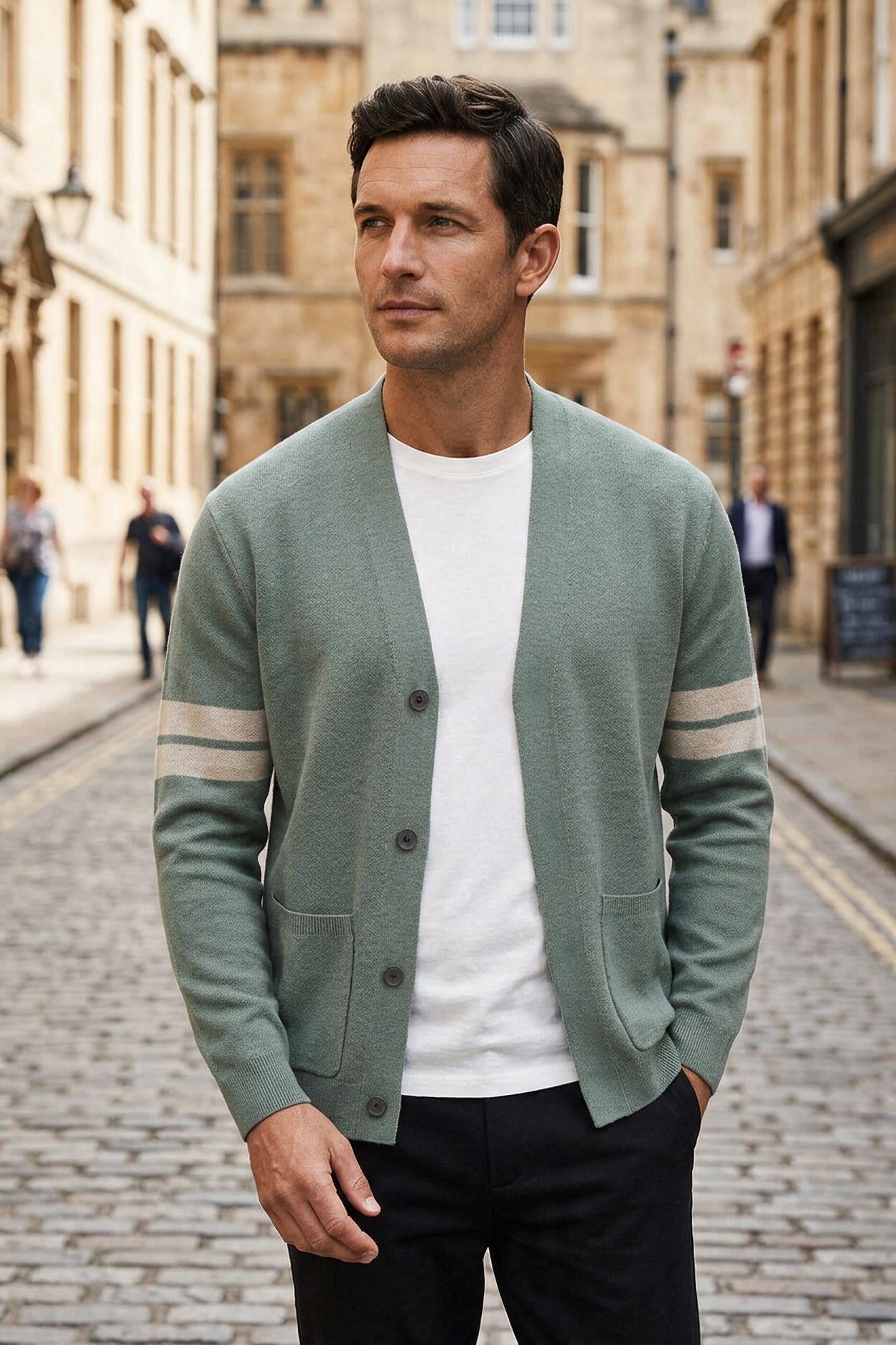 Men’s Cardigan | Lightweight Knit with Front Pockets - 13