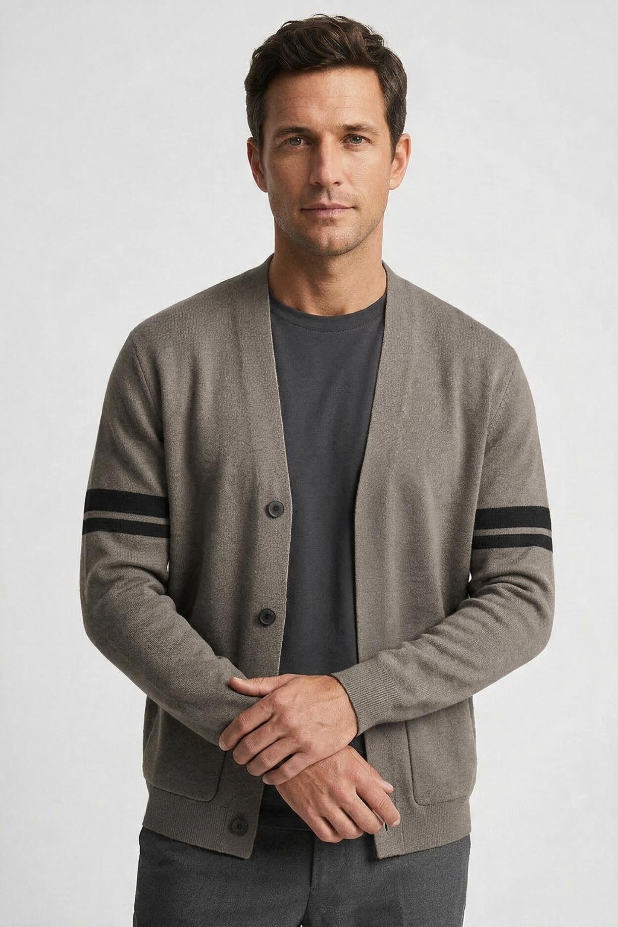 Men’s Cardigan | Lightweight Knit with Front Pockets - 15