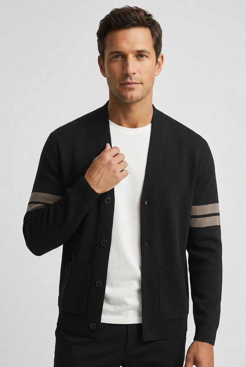 Men’s Cardigan | Lightweight Knit with Front Pockets - 5