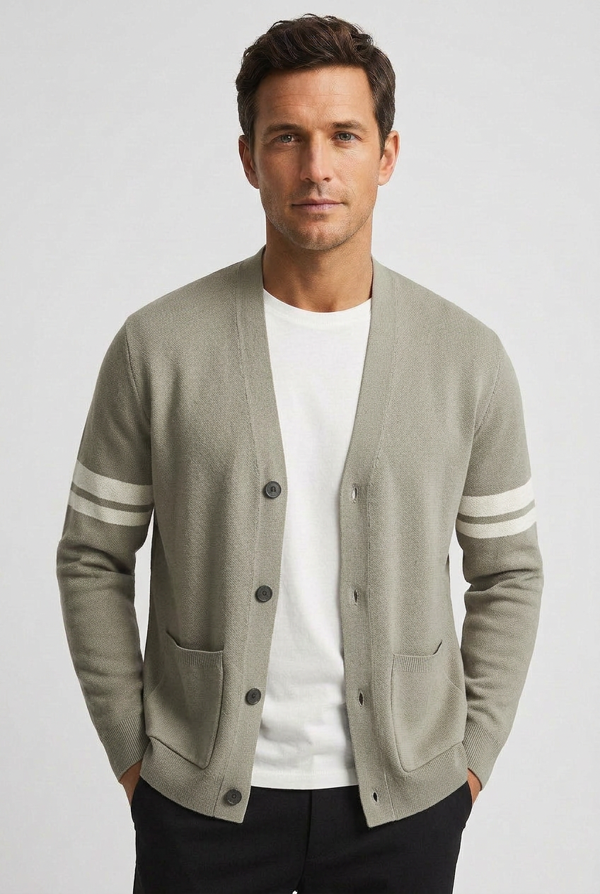 Men’s Cardigan | Lightweight Knit with Front Pockets - 7