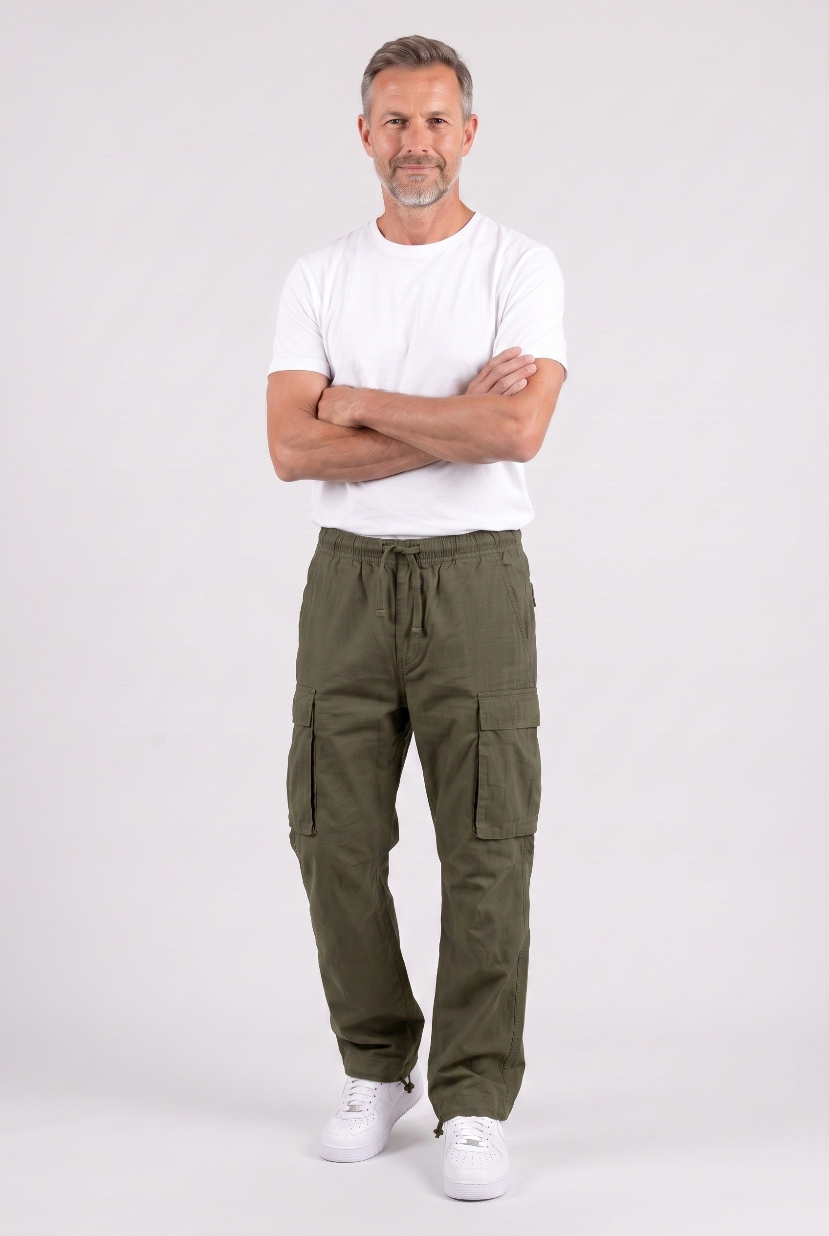 Men's Cargo Trousers | Relaxed Fit - Dark Green