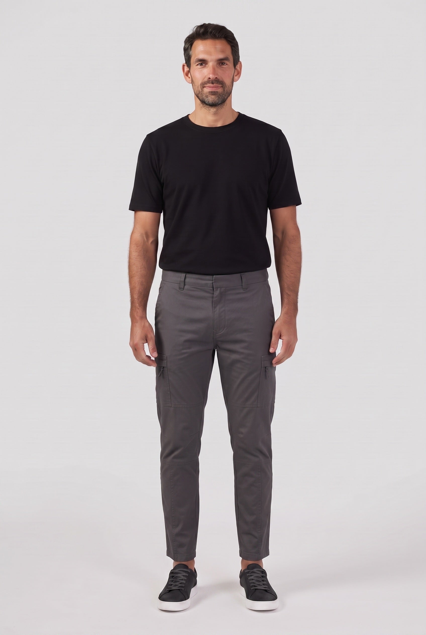 Men's Cargo Trousers | Tapered Utility - Dark Grey