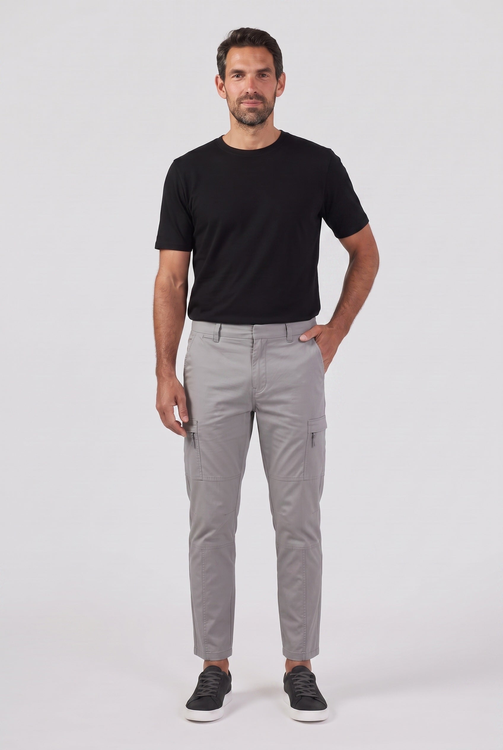 Men's Cargo Trousers | Tapered Utility - Grey
