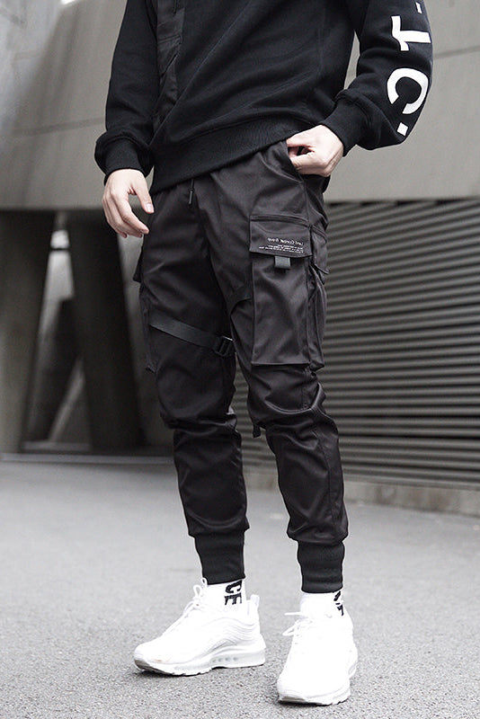 Men’s Cargo Trousers | Techwear Strap Jogger - 4