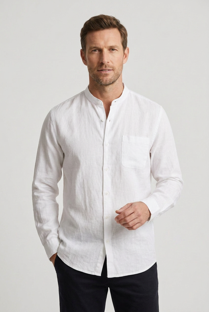 Men's Casual Collared Button Down Relaxed Fit Shirt | Long Sleeves - 7