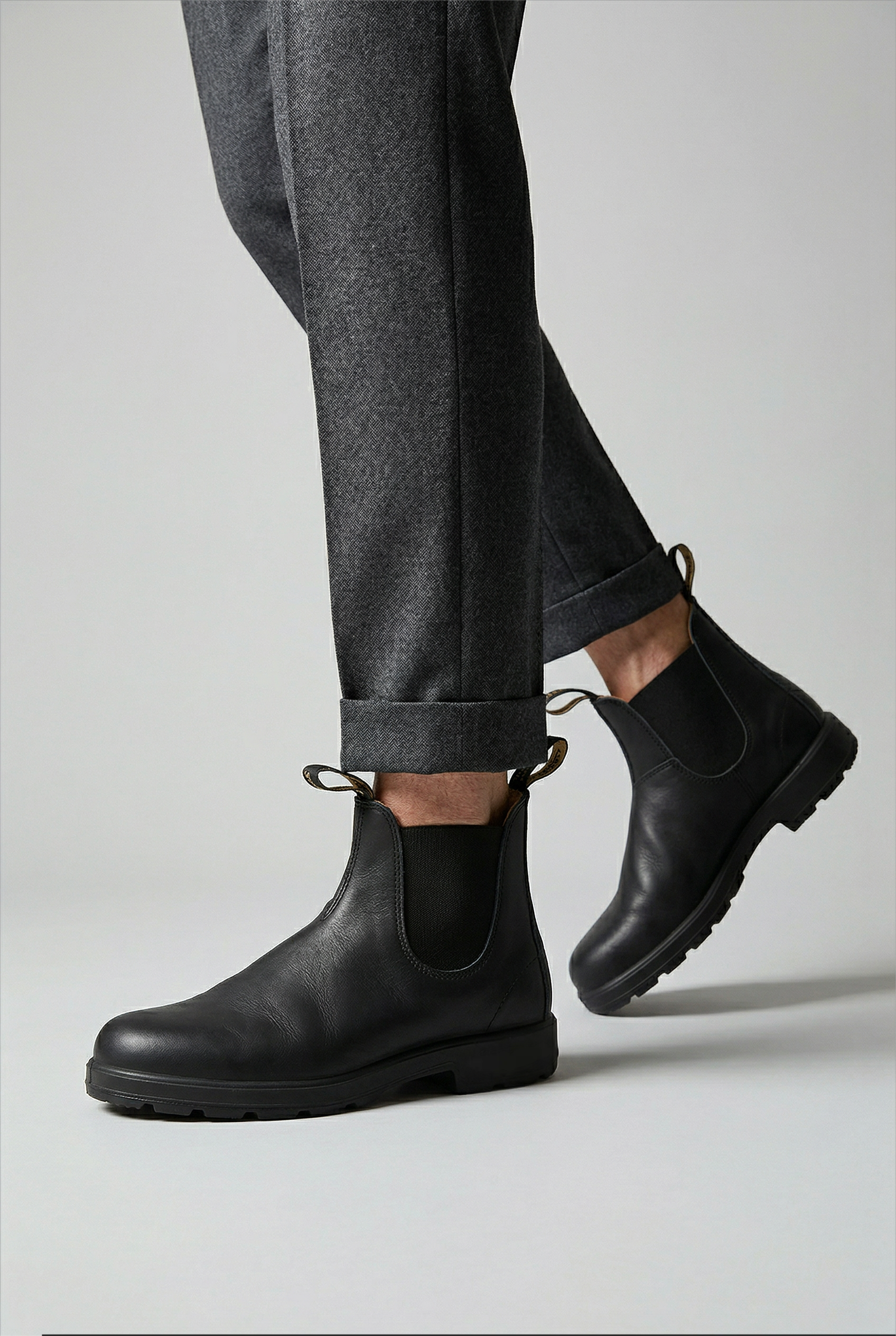 Men’s Chelsea Boots | Leather Look Pull Loop - 2
