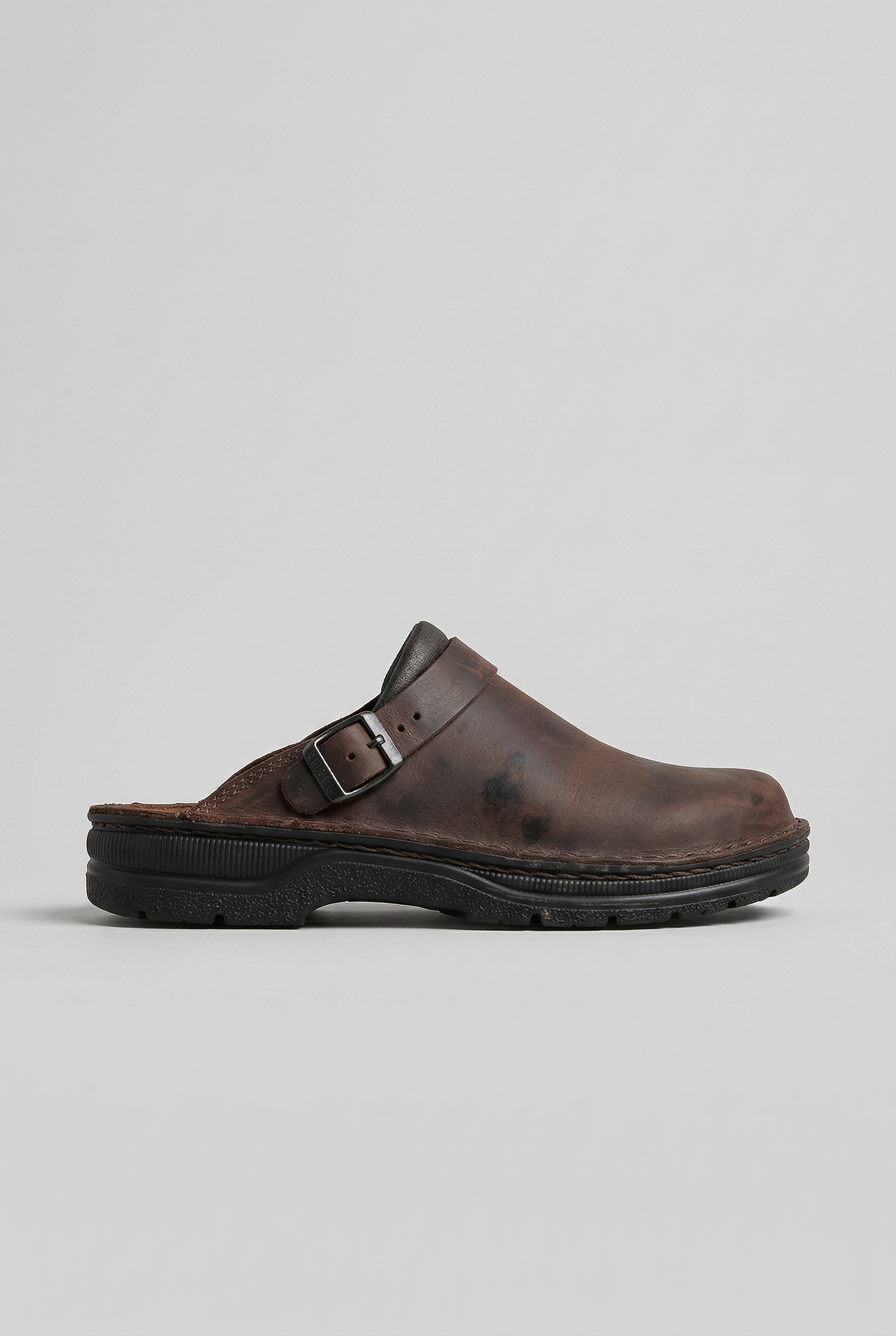 Men’s Clogs | Leather Look With Buckle Strap - 1