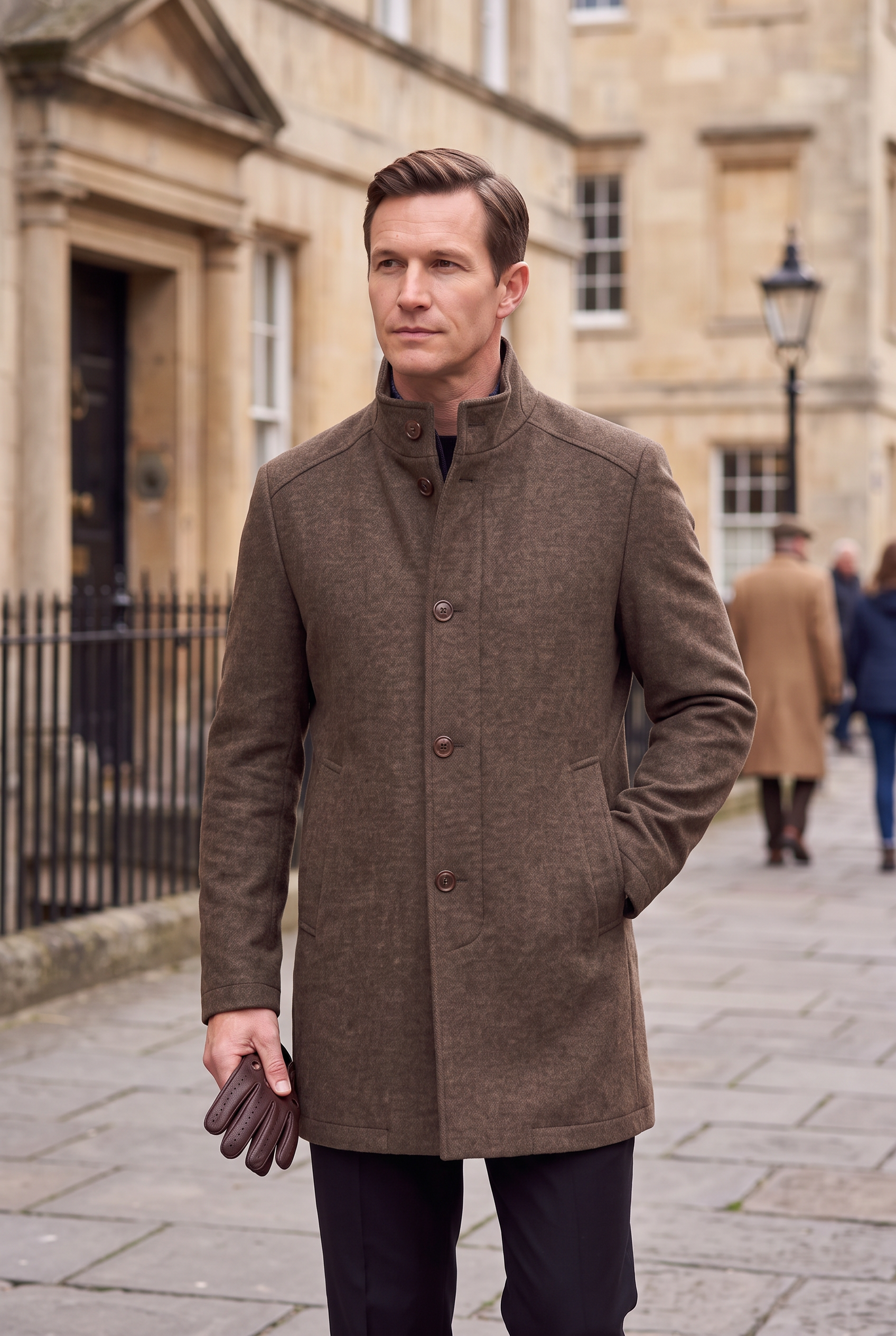 Men's Coat | Stand Collar Overcoat - 2