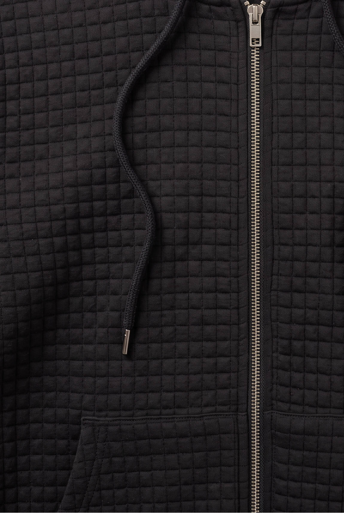 Men's Hoodie | Zip-Up Waffle Knit - 2
