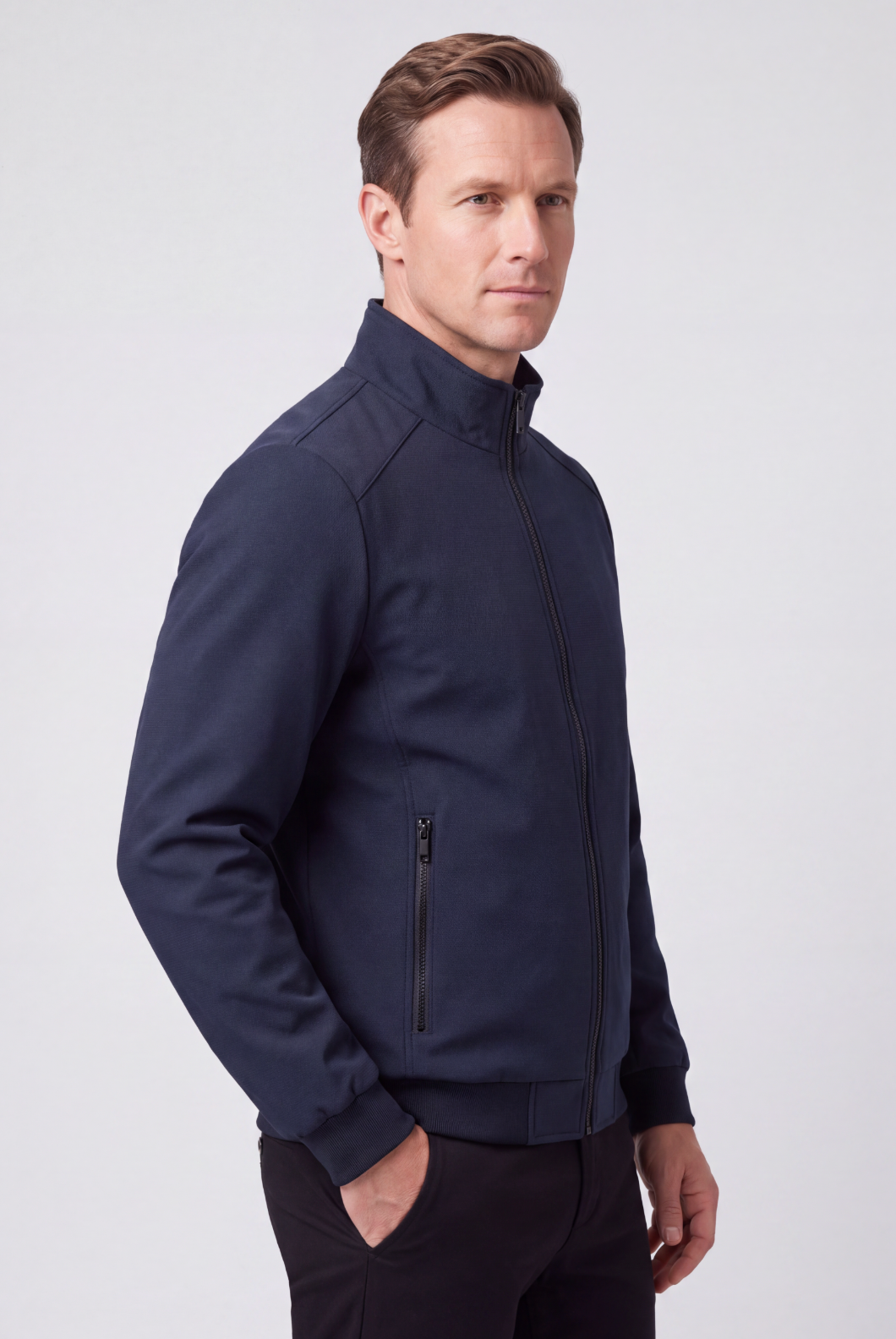 Men's Jacket | Fleece-Lined Stand Collar - 4