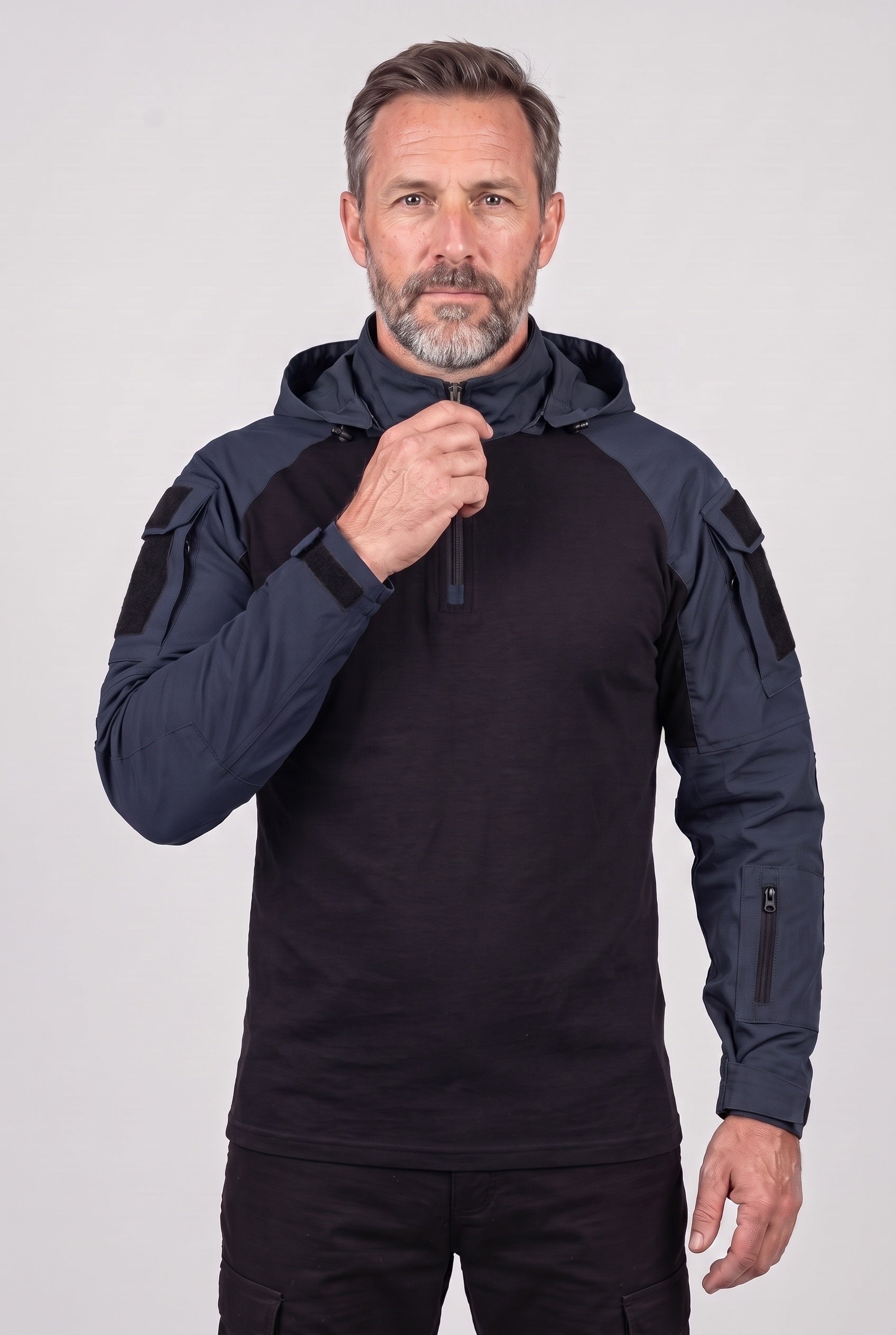 Men's Jacket | Hooded Tactical Utility - Dark Blue