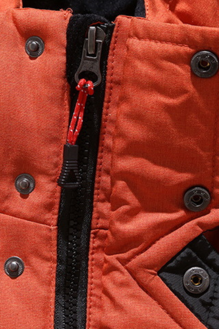 Men's Jacket | Padded Parka with Zip Pockets - 16
