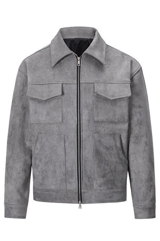 Men's Jacket | Suede-Look Field Four-Pocket - 11