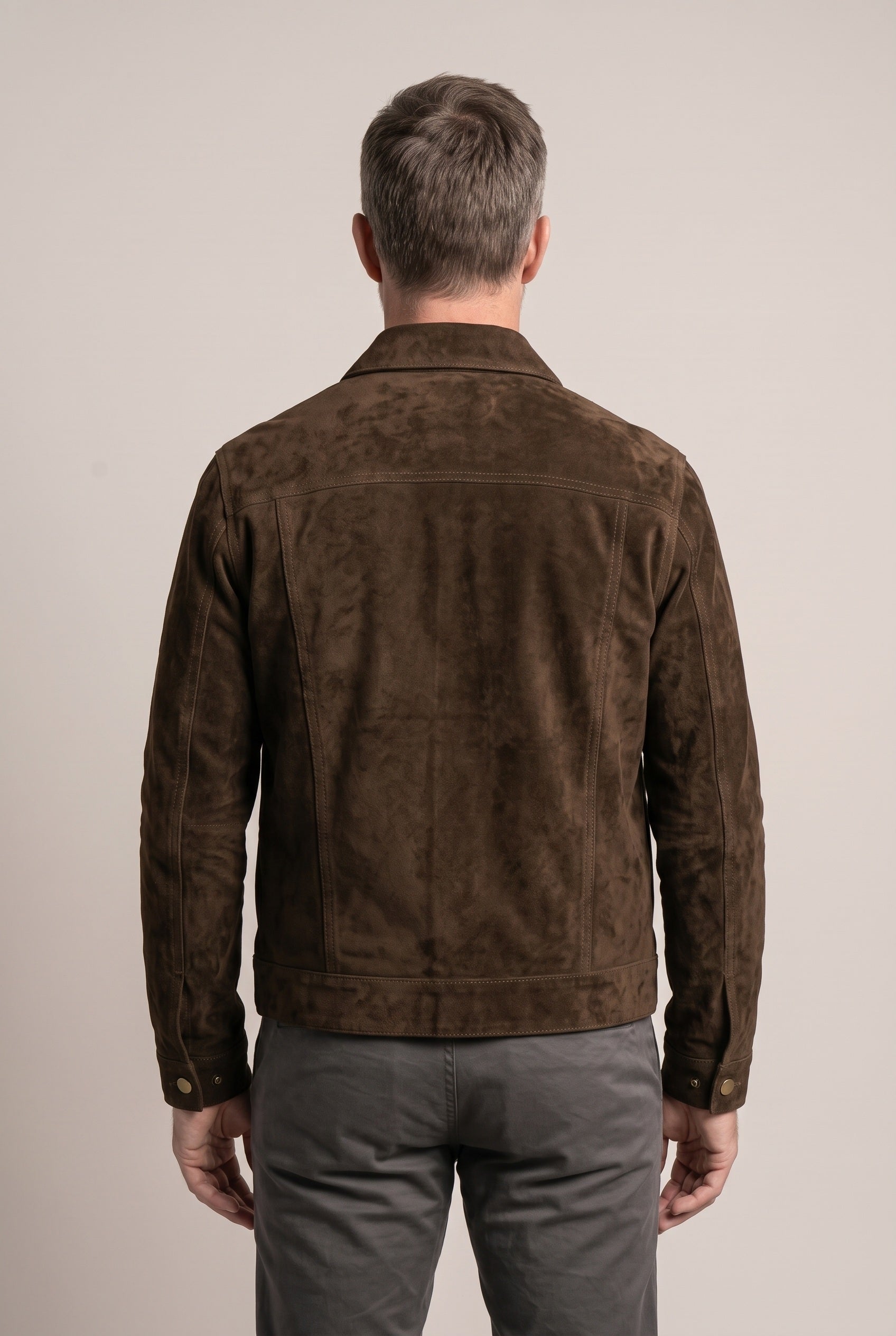 Men's Jacket | Suede-Look Trucker Chest Pocket - 21