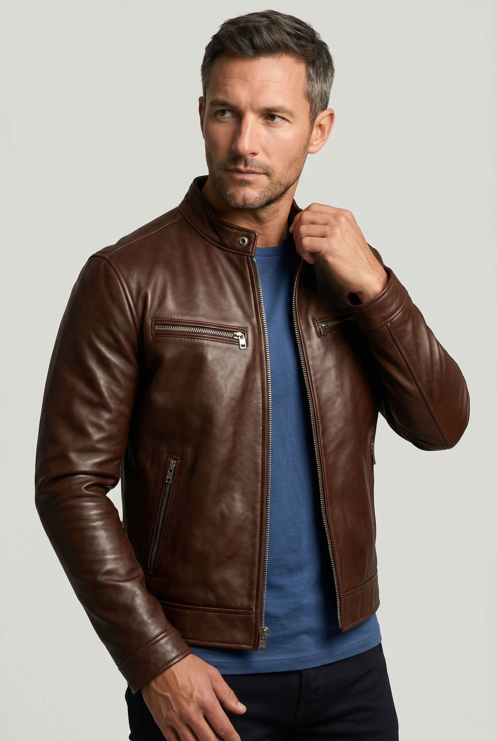 Men's Jacket | Zipper Pockets-6