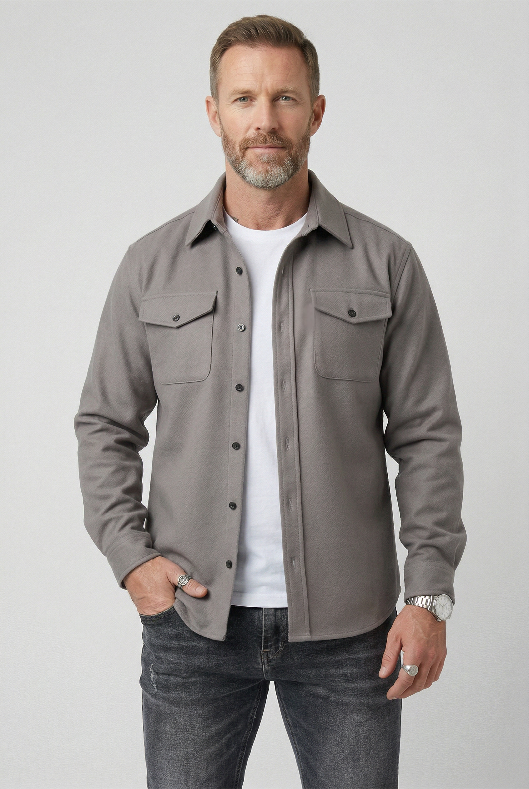 Men’s Jackets | Button Up Chest Pockets - 6