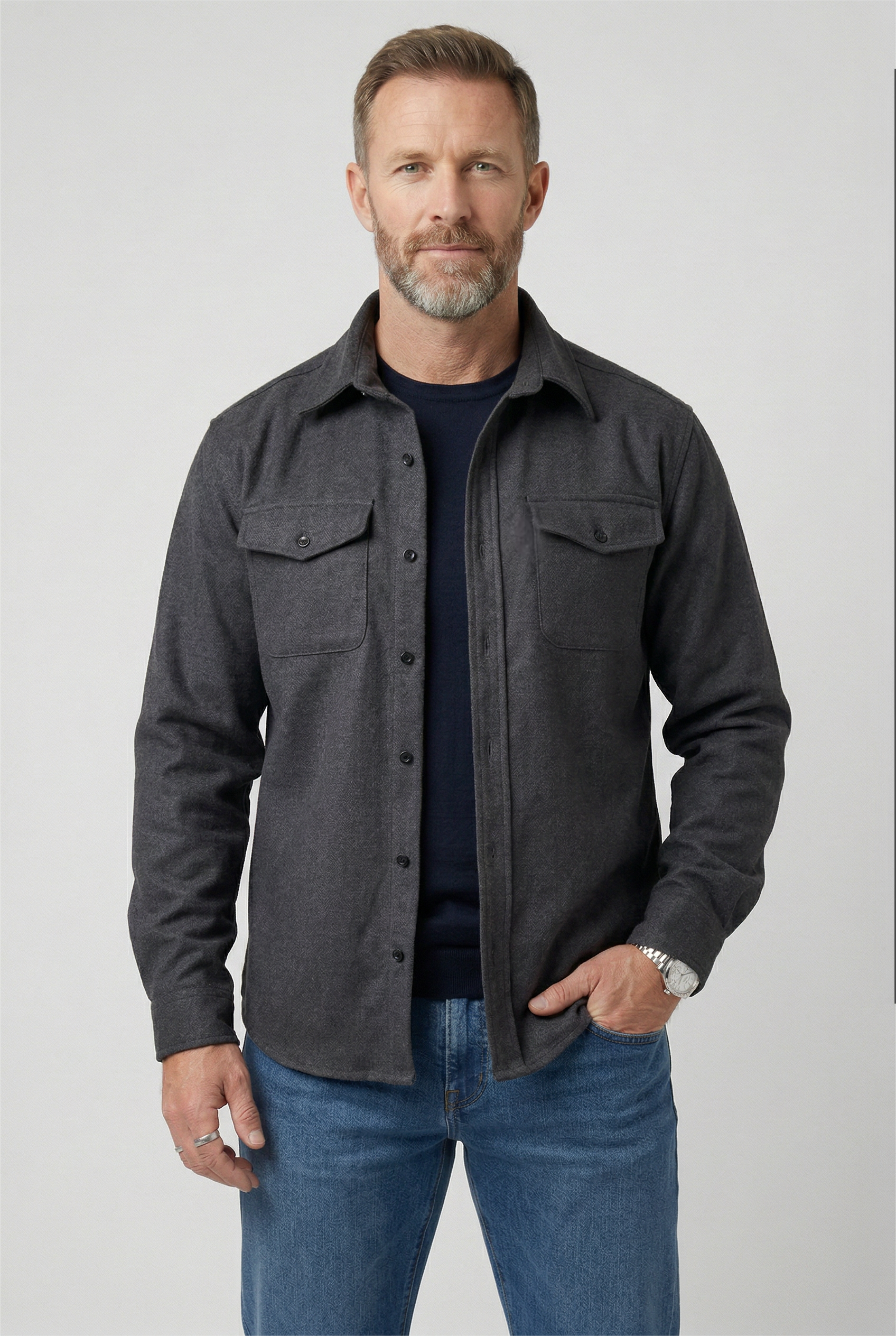 Men’s Jackets | Button Up Chest Pockets - 8