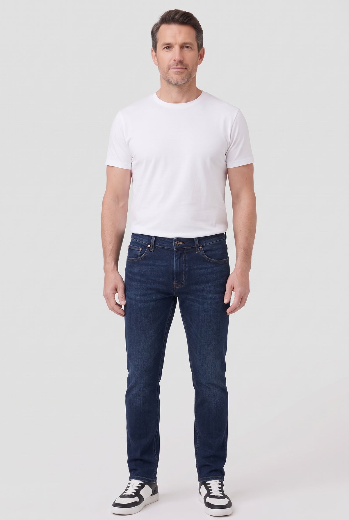Men's Jeans | Slim Fit Tapered - Solid Dark Blue
