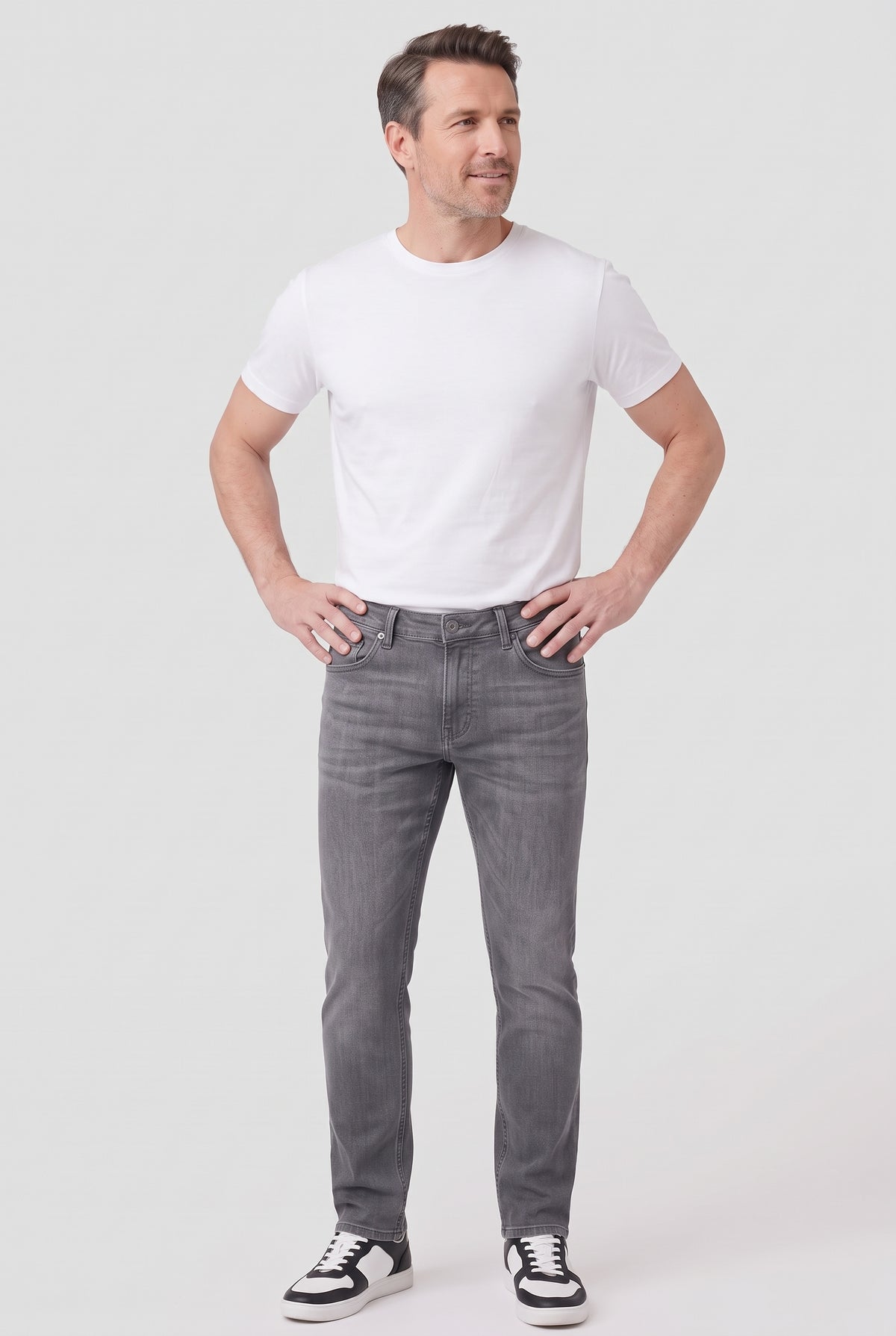 Men's Jeans | Slim Fit Tapered - Solid Grey