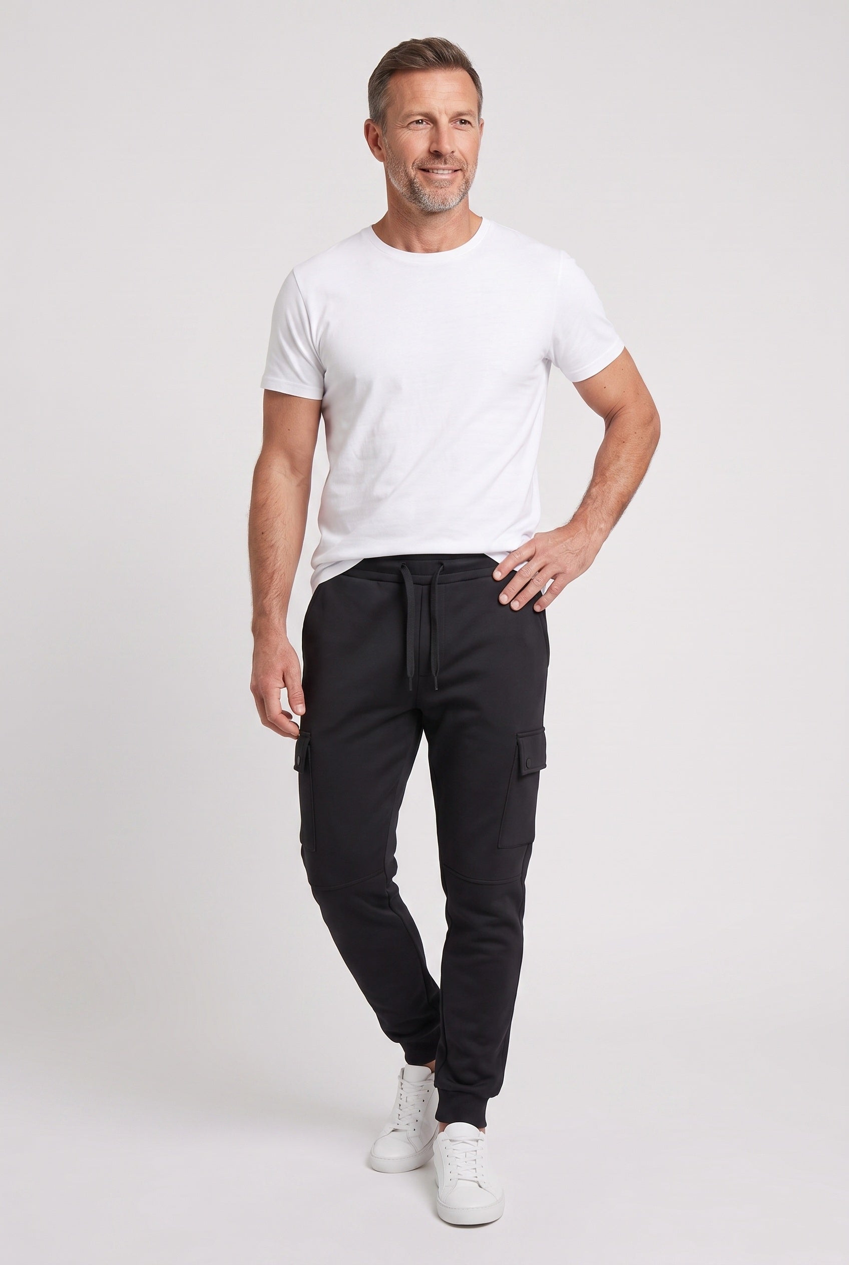 Men's Joggers | Cargo Pocket Tapered - Black