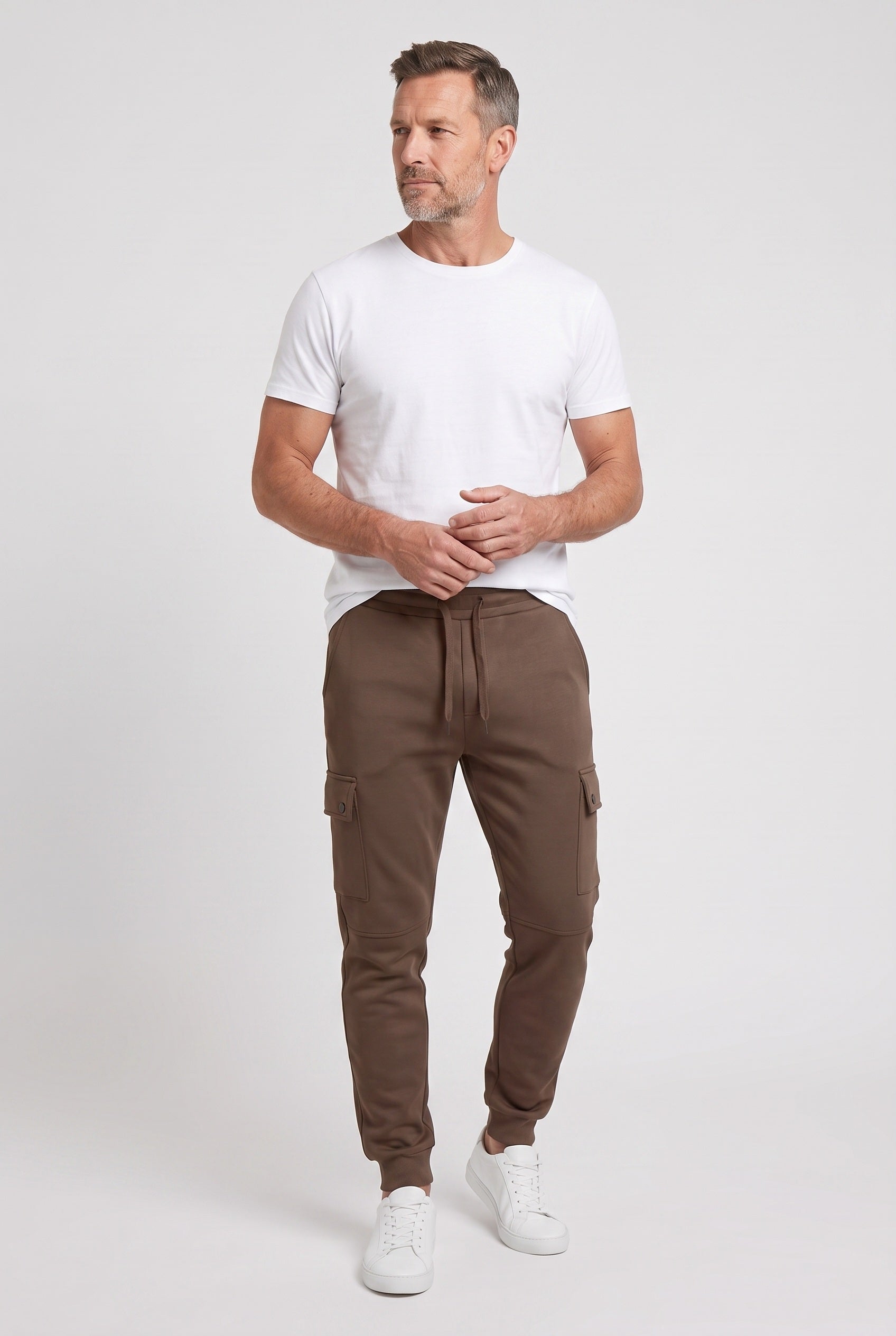 Men's Joggers | Cargo Pocket Tapered - Coffee