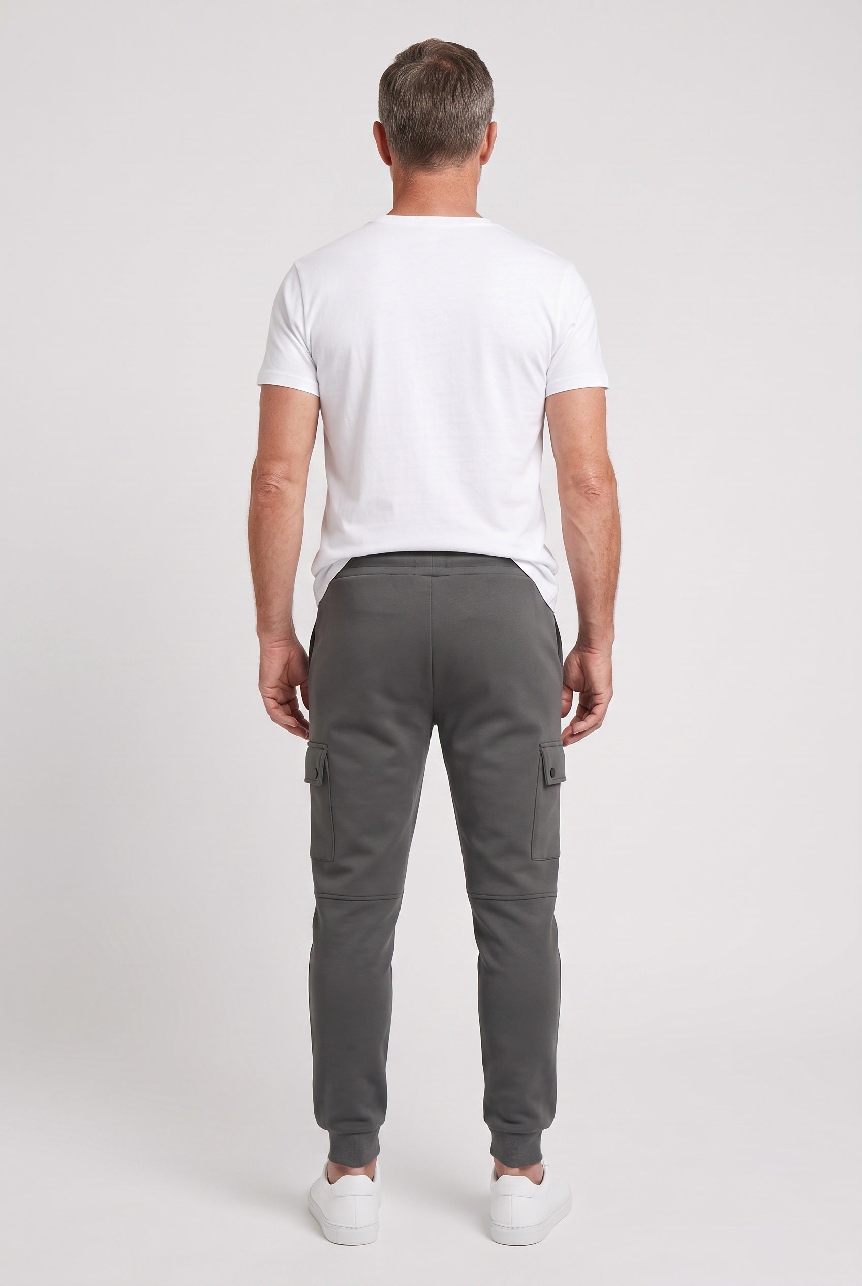 Men's Joggers | Cargo Pocket Tapered - Dark Grey back
