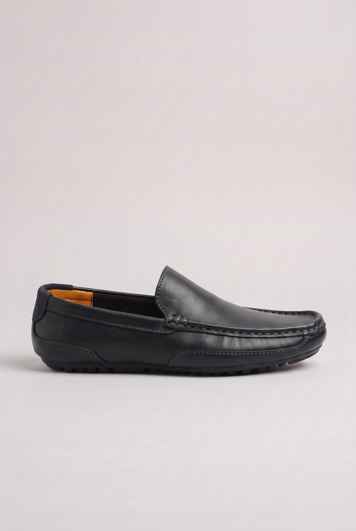 Men's Loafers | Leather-Look Driving Slip-On - Black