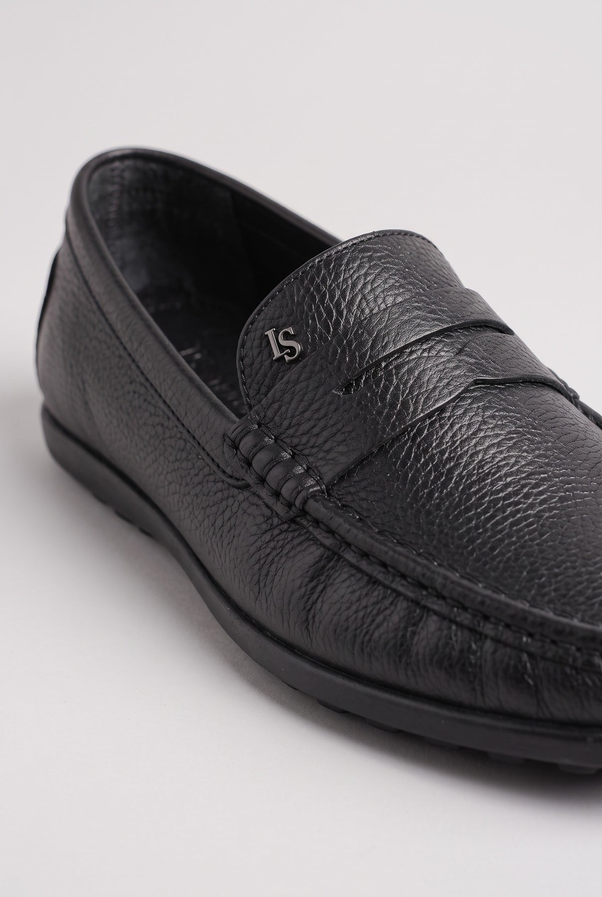 Men's Loafers | Leather-Look Penny Slip-On - Detail
