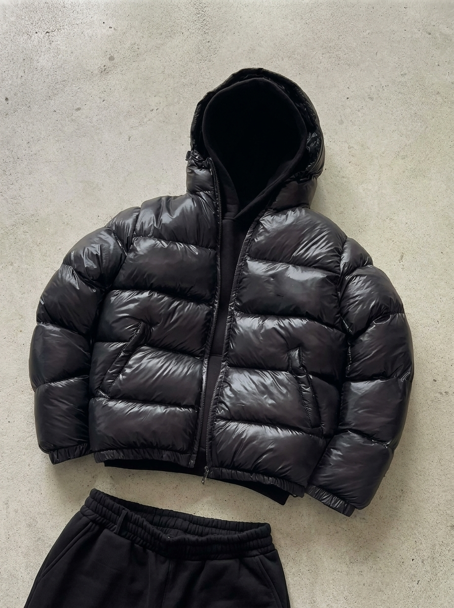 Men's Puffer Jacket | Hooded Zip-Up - 4