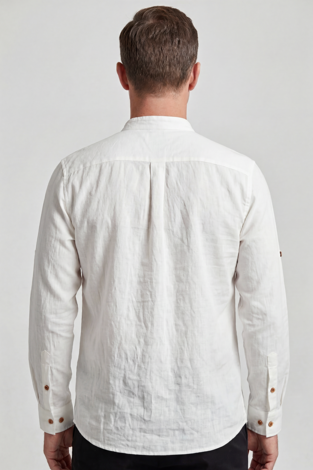 Men’s Shirt | Band Collar with Button Front - 2