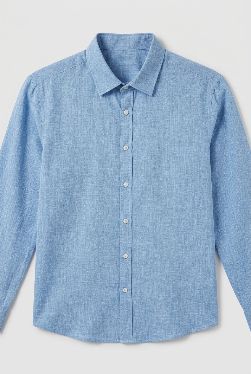 Men’s Shirt | Linen Look Long Sleeve - 3