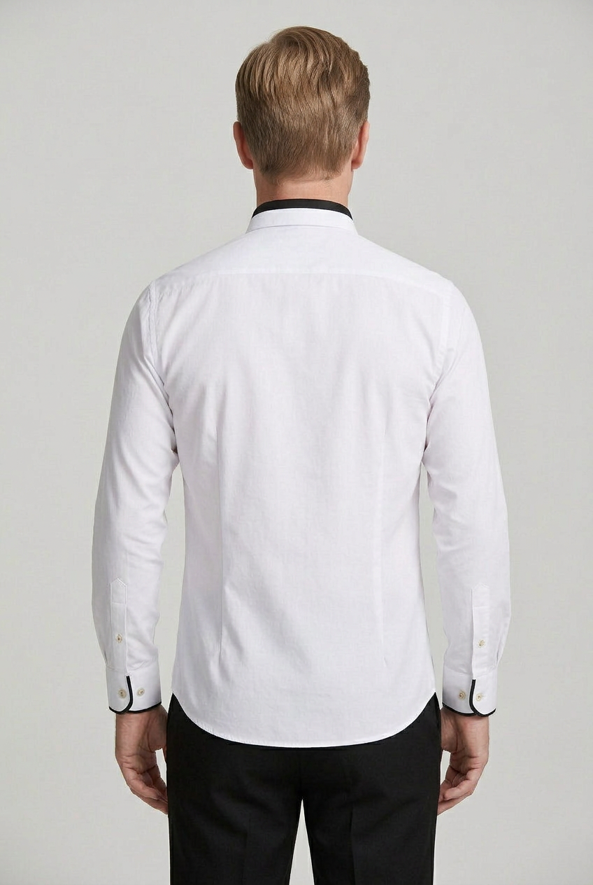 Men’s Shirt | Stretch Fit with Contrast Collar - 2