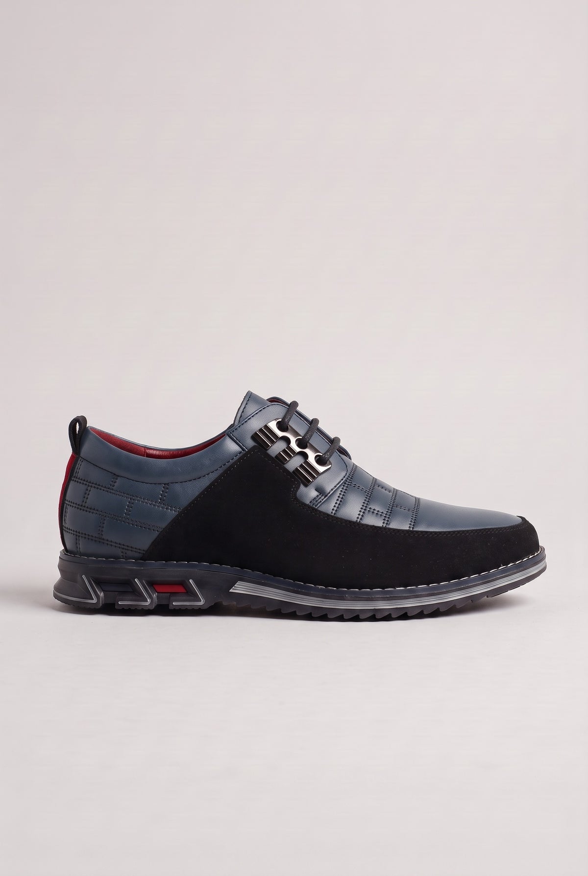 Men's Shoes | Quilted Lace-Up Leather-Look - Royal