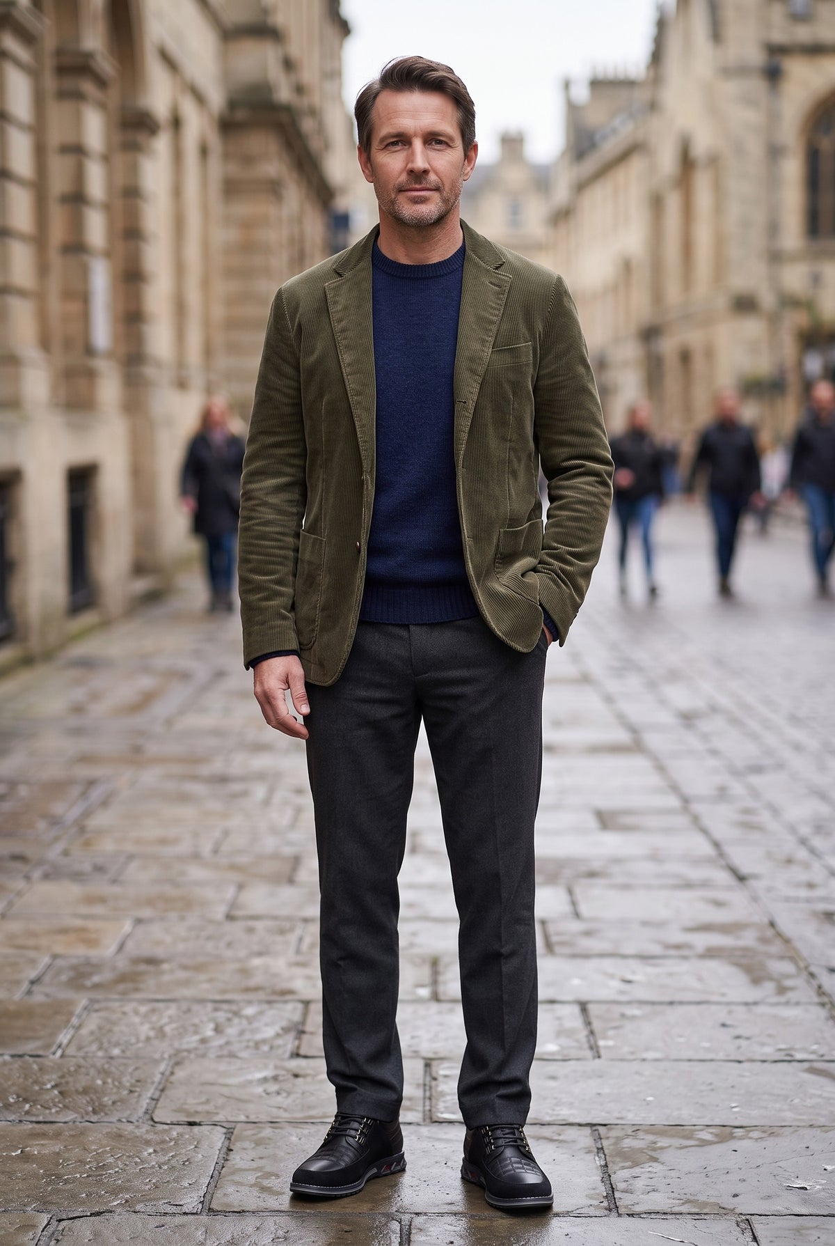Men's Shoes | Quilted Lace-Up Leather-Look lifestyle