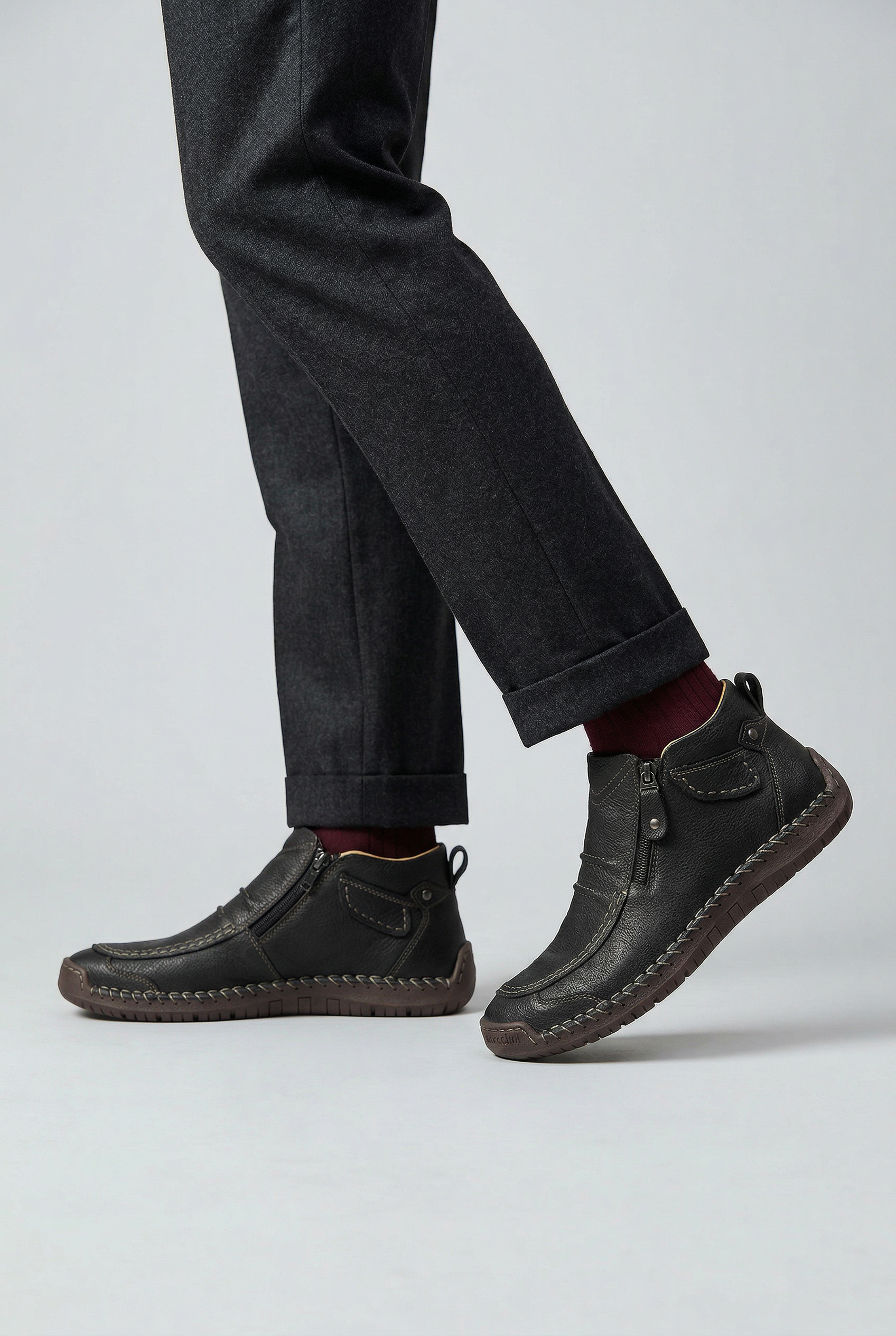Men's Shoes | Side Zip with Cushioned Insole - 2
