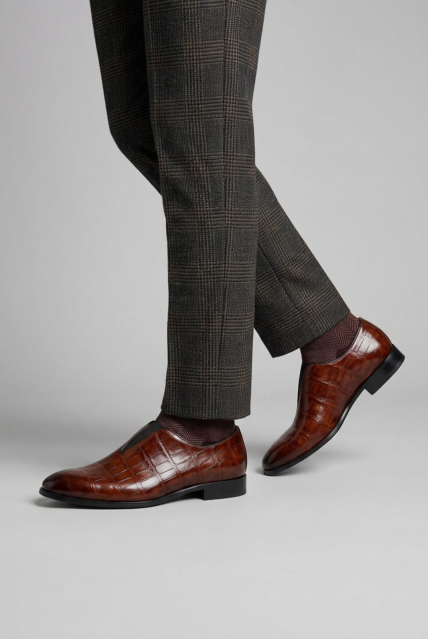 Men's Slip-On Formal Shoes | Textured  - 2