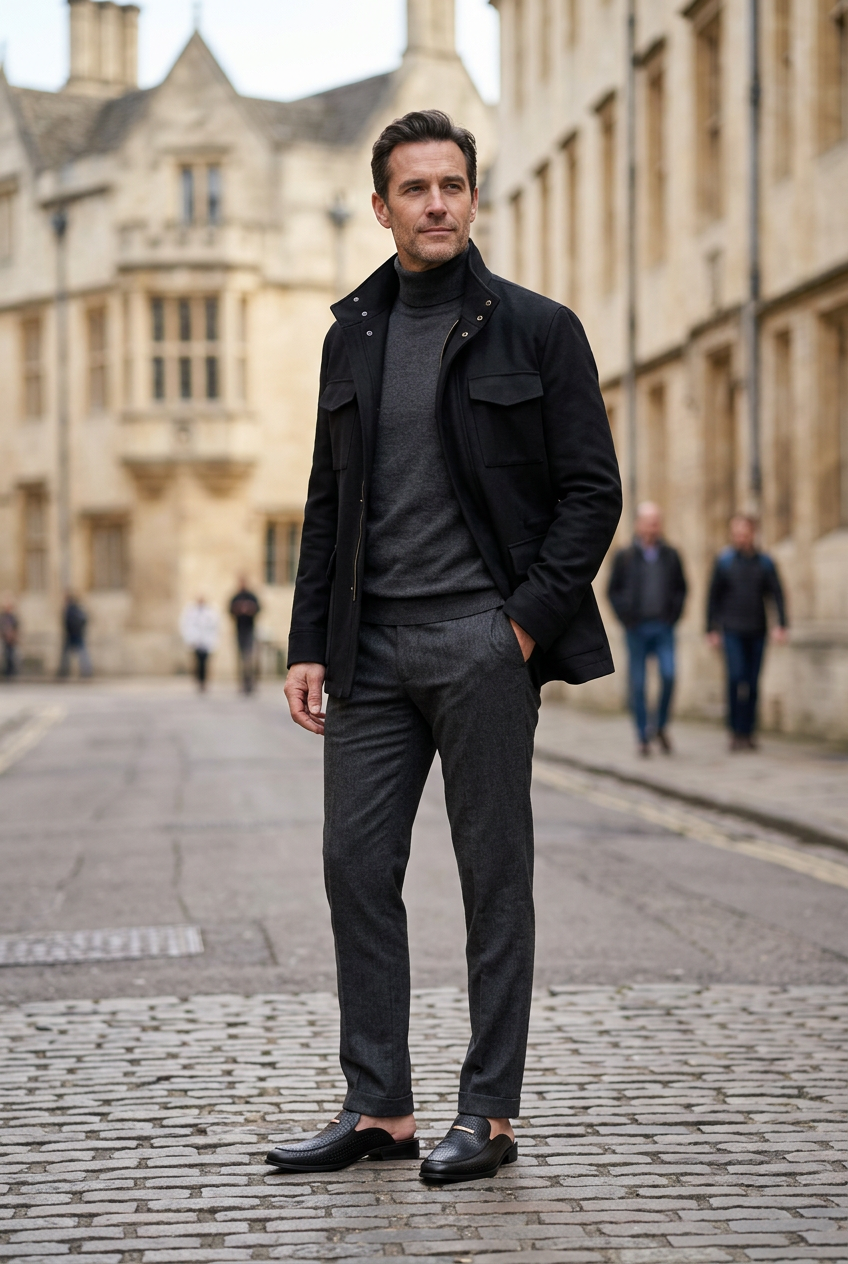 Men's Slip On Formal Loafers | Low Block Heel - 4