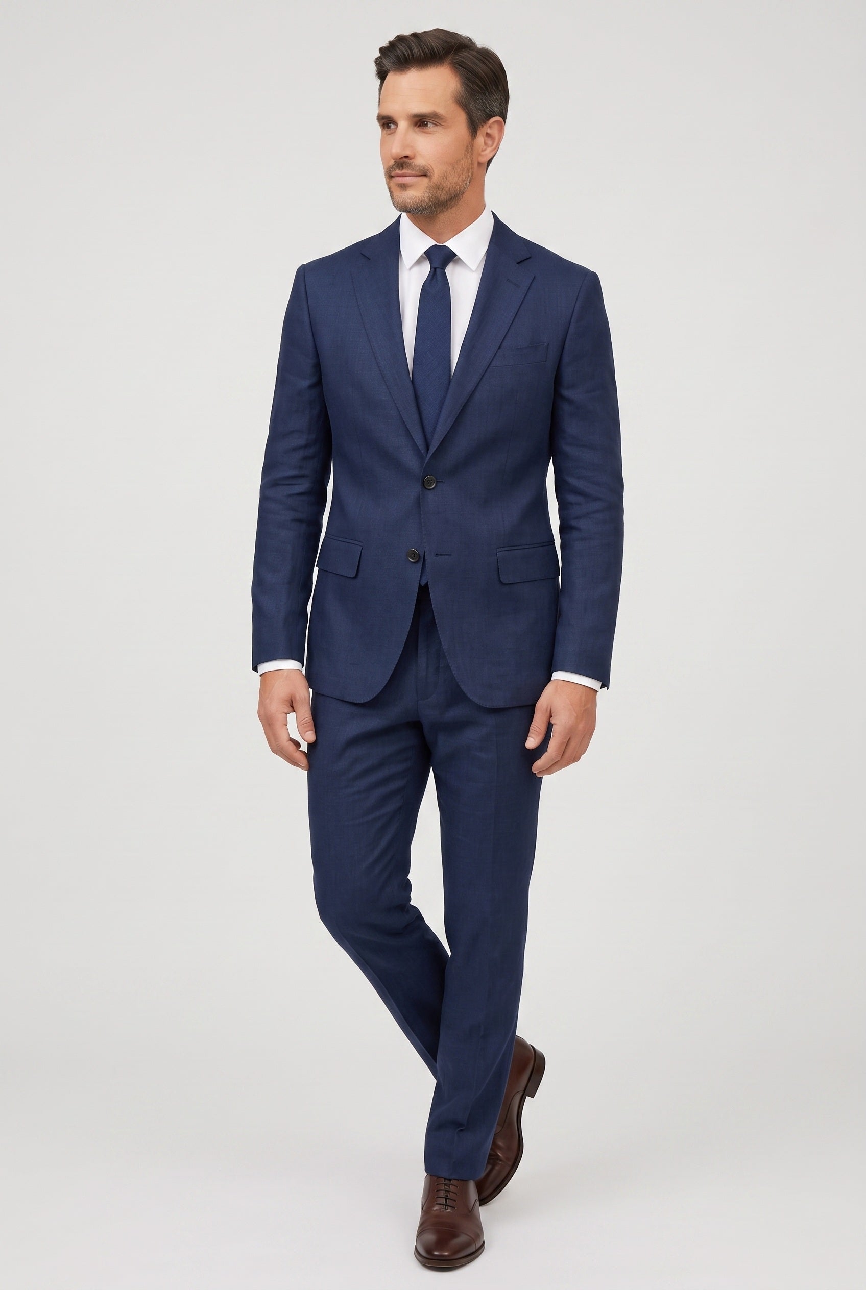 Men's Suit | Linen-Look Slim Fit - 10