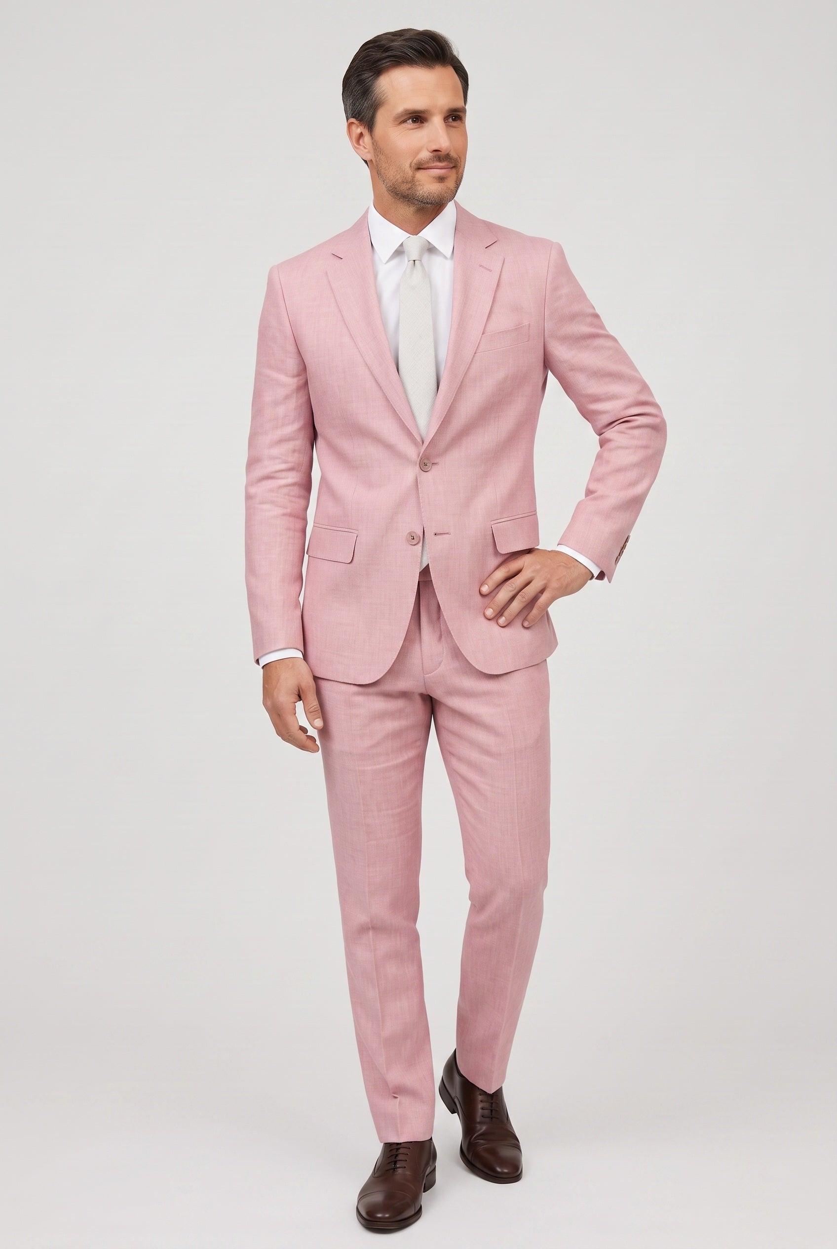 Men's Suit | Linen-Look Slim Fit - 7