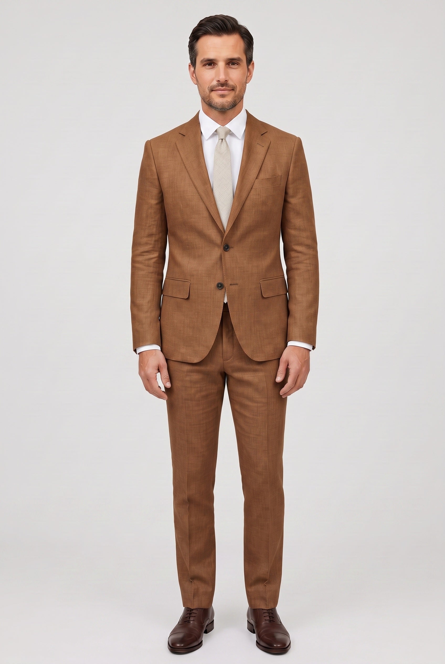 Men's Suit | Linen-Look Slim Fit - 9