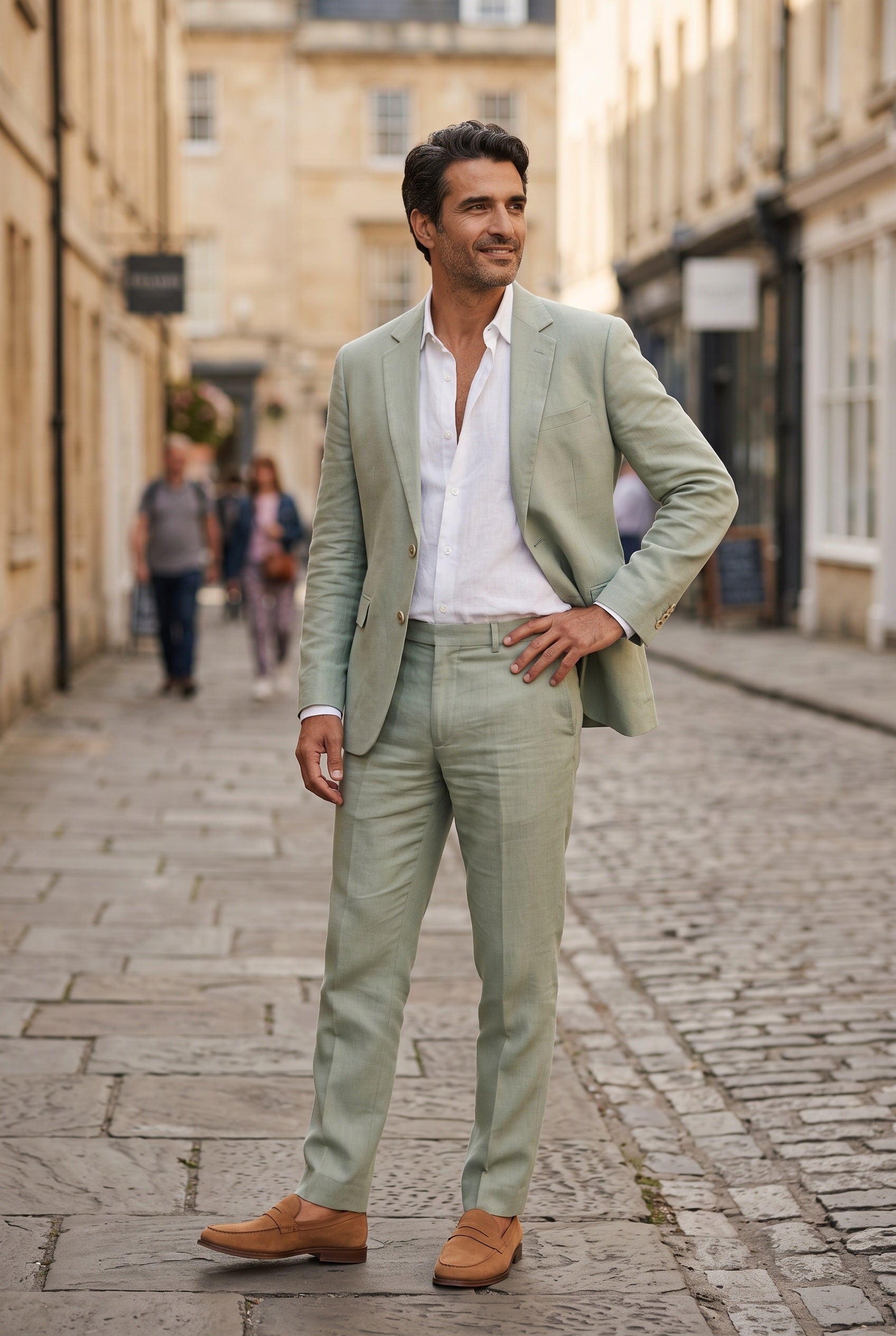 Men's Suit | Linen-Look Two-Piece - 13