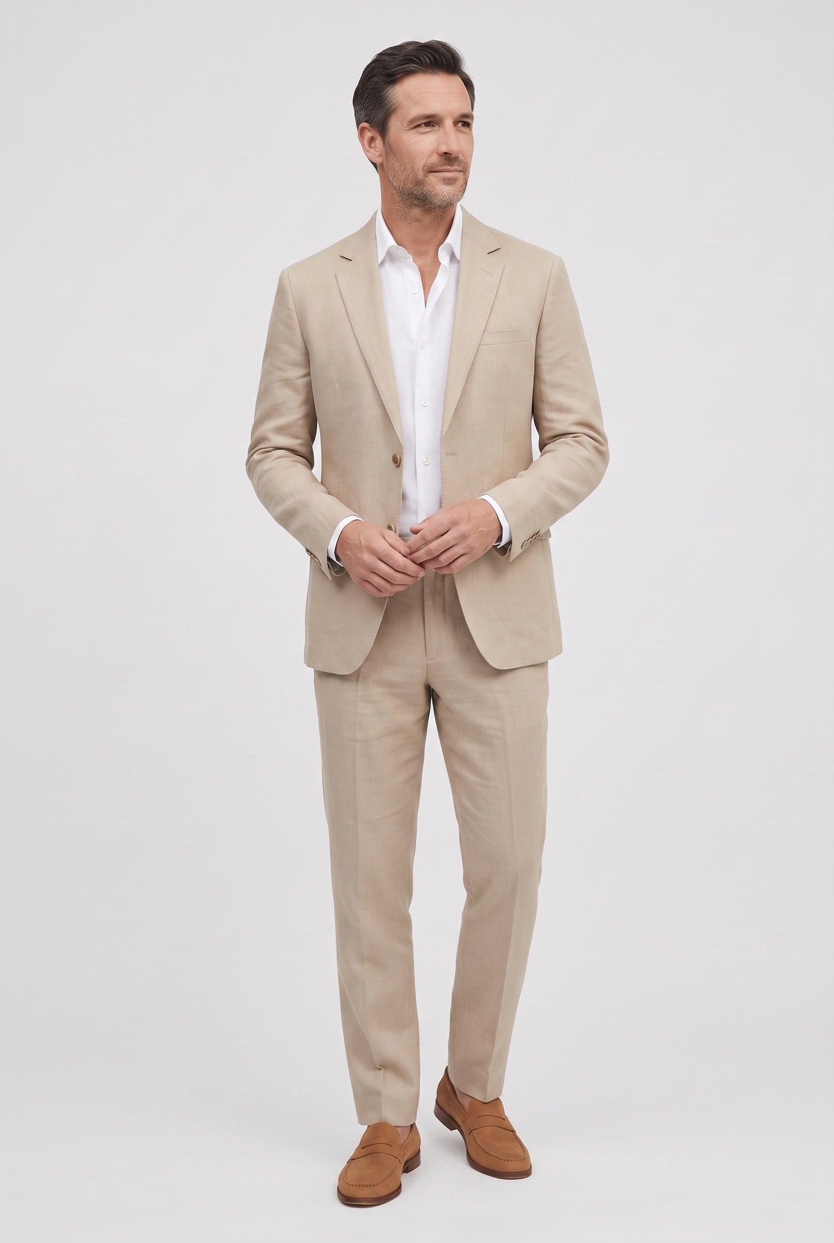 Men's Suit | Linen-Look Two-Piece - 15