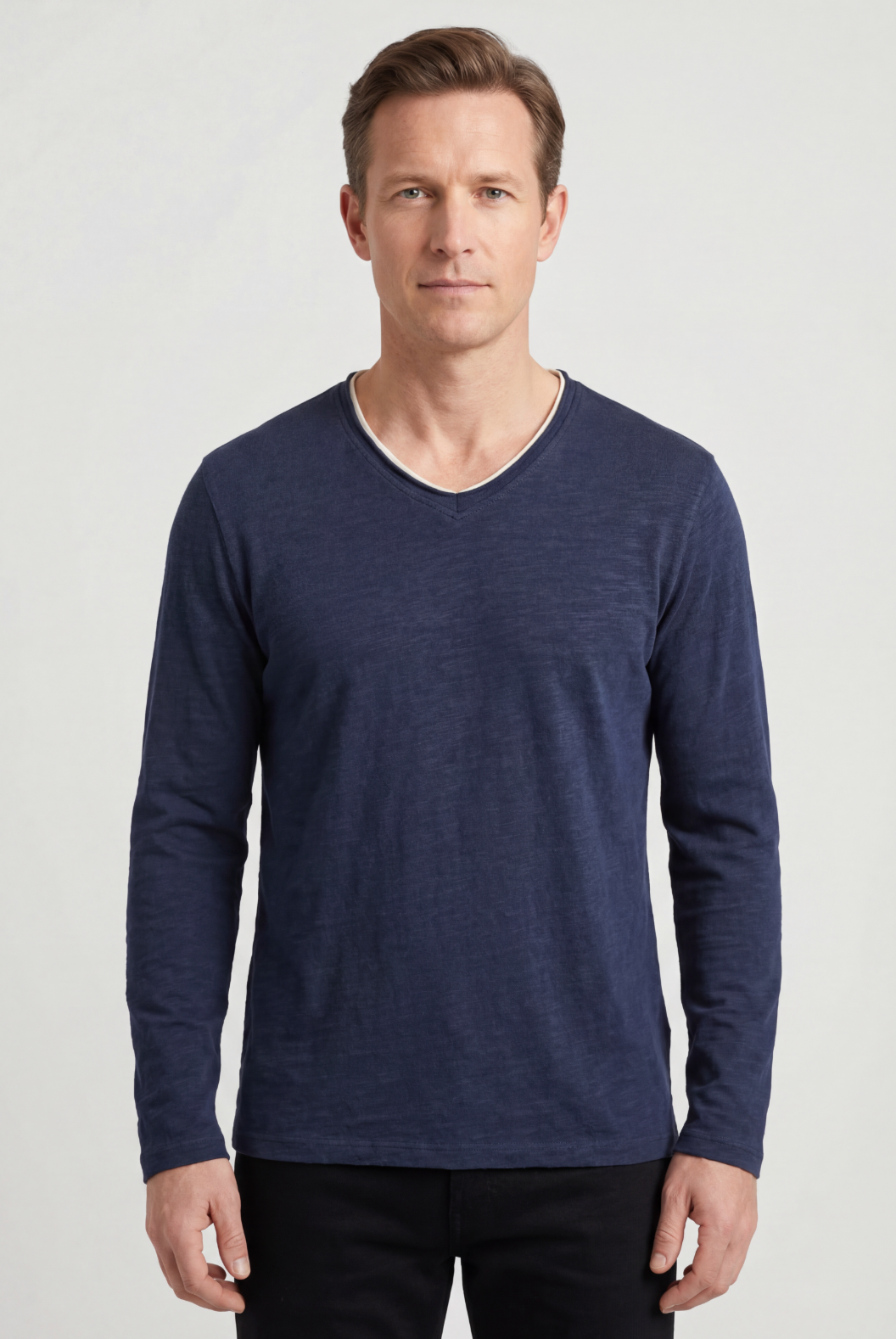 Men’s T-Shirt | Long Sleeve with V-Neck - 1